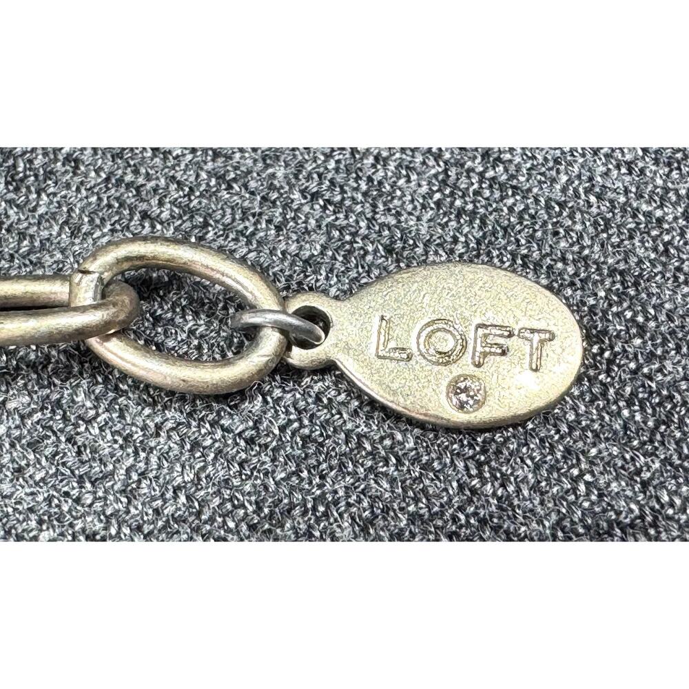 Loft Statement Necklace With Large Iridescent Bea… - image 7